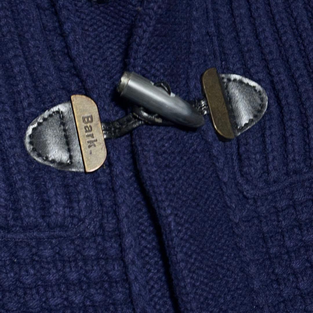 Bark バーク ダッフルコート ニット フード取外し 2way ネイビー M