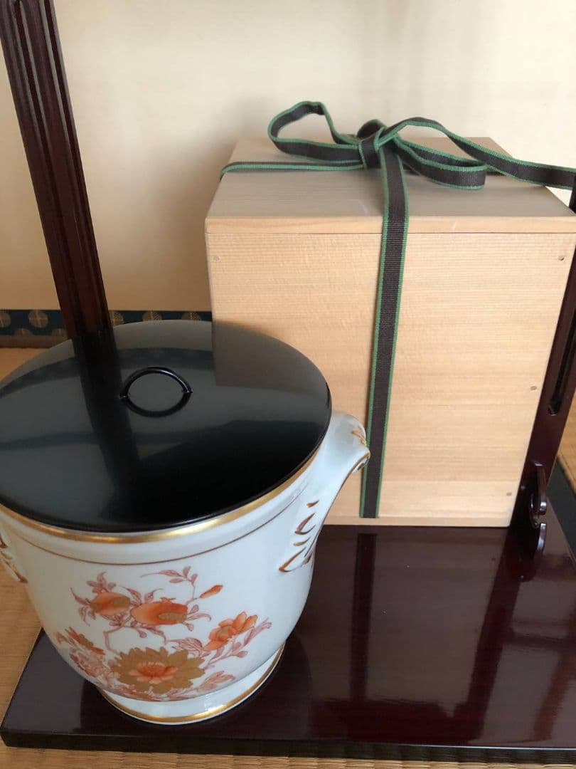 c-17 茶道具 ビスタアレグレ 耳付水指 共箱　金輪寺茶器の のセット