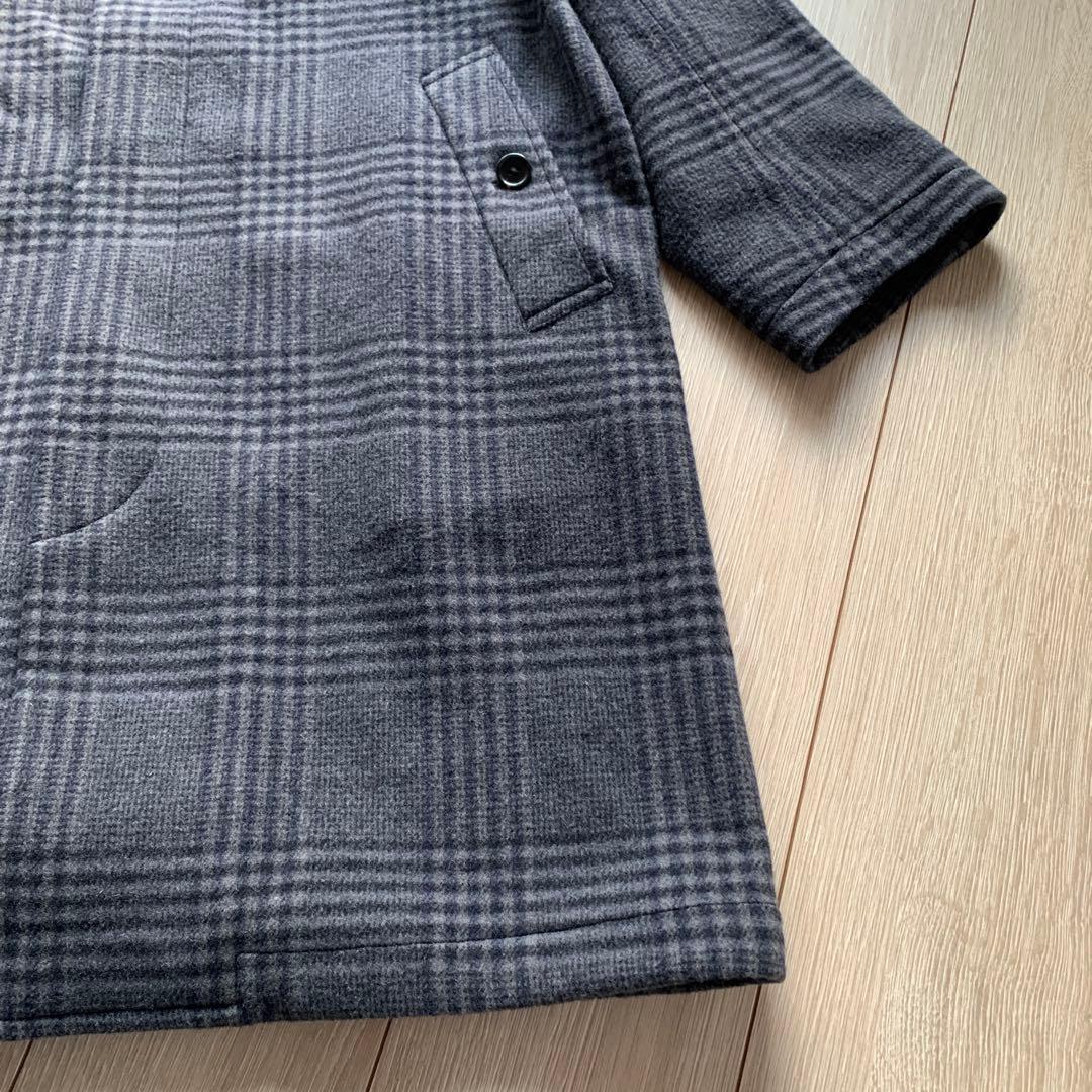 TOMORROWLAND チェスターコート チェック柄 ウール グレー S