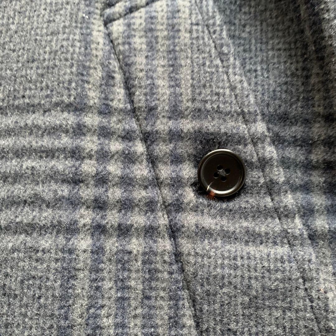 TOMORROWLAND チェスターコート チェック柄 ウール グレー S