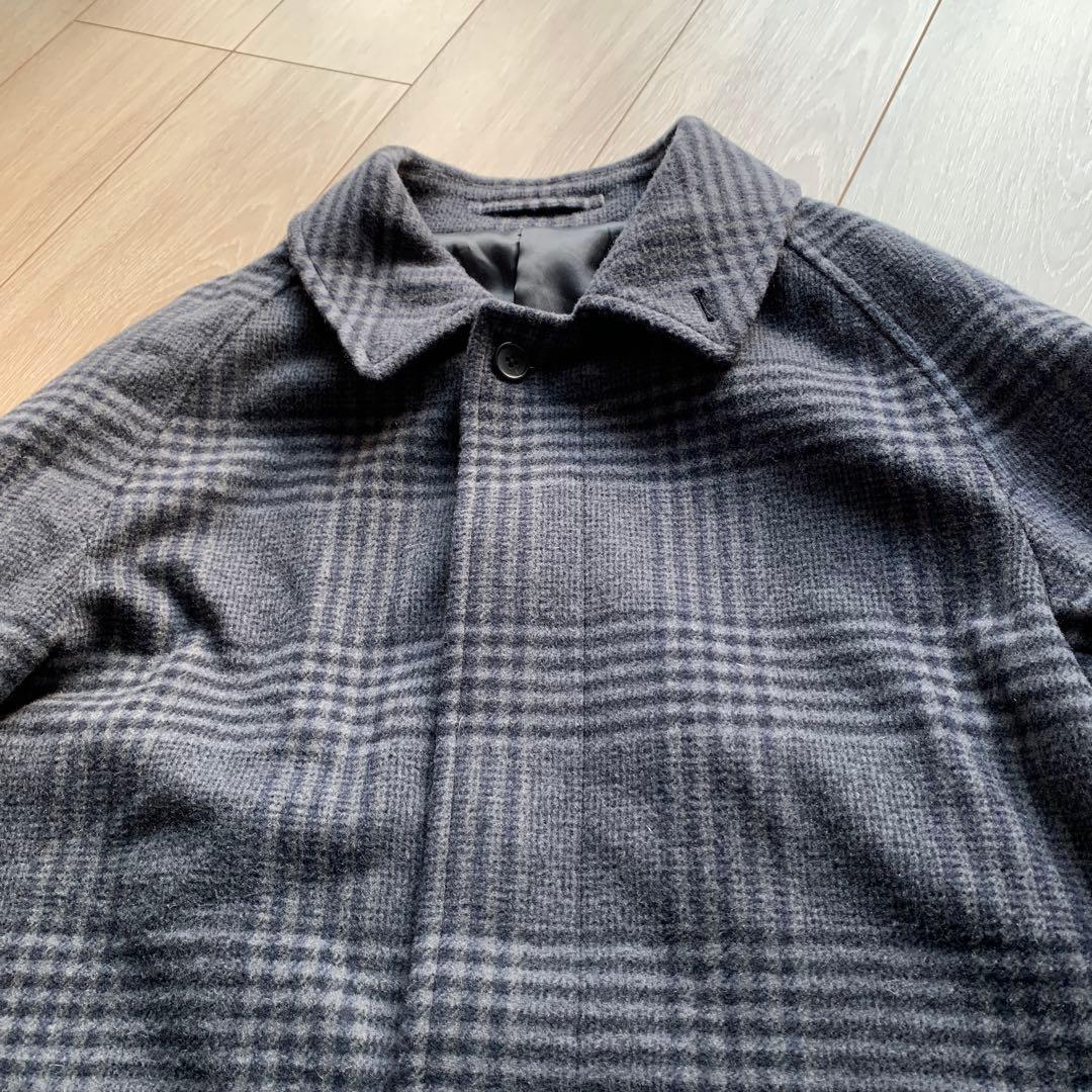 TOMORROWLAND チェスターコート チェック柄 ウール グレー S