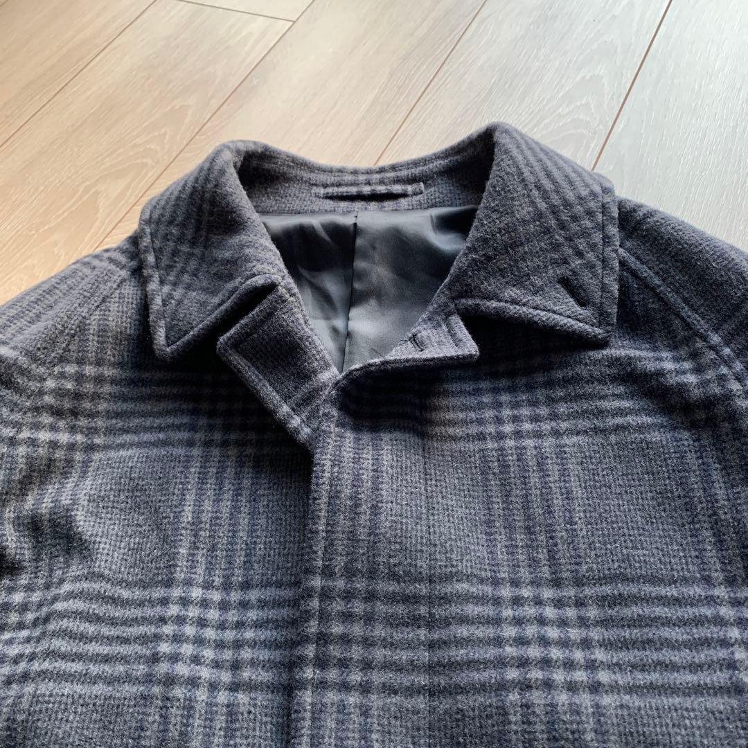 TOMORROWLAND チェスターコート チェック柄 ウール グレー S