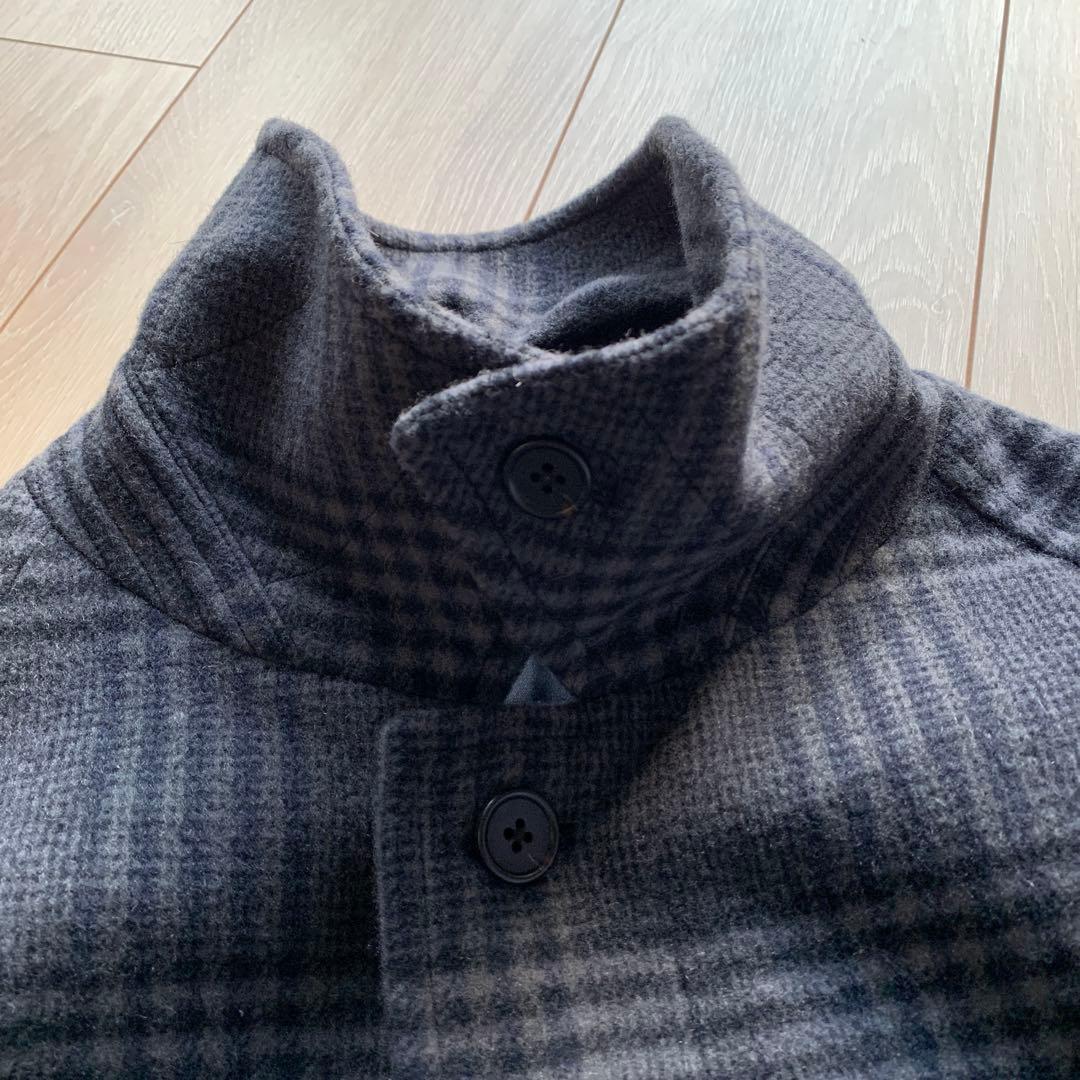 TOMORROWLAND チェスターコート チェック柄 ウール グレー S