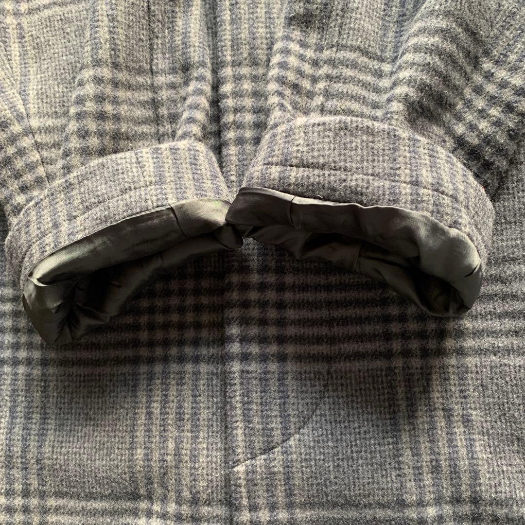 TOMORROWLAND チェスターコート チェック柄 ウール グレー S