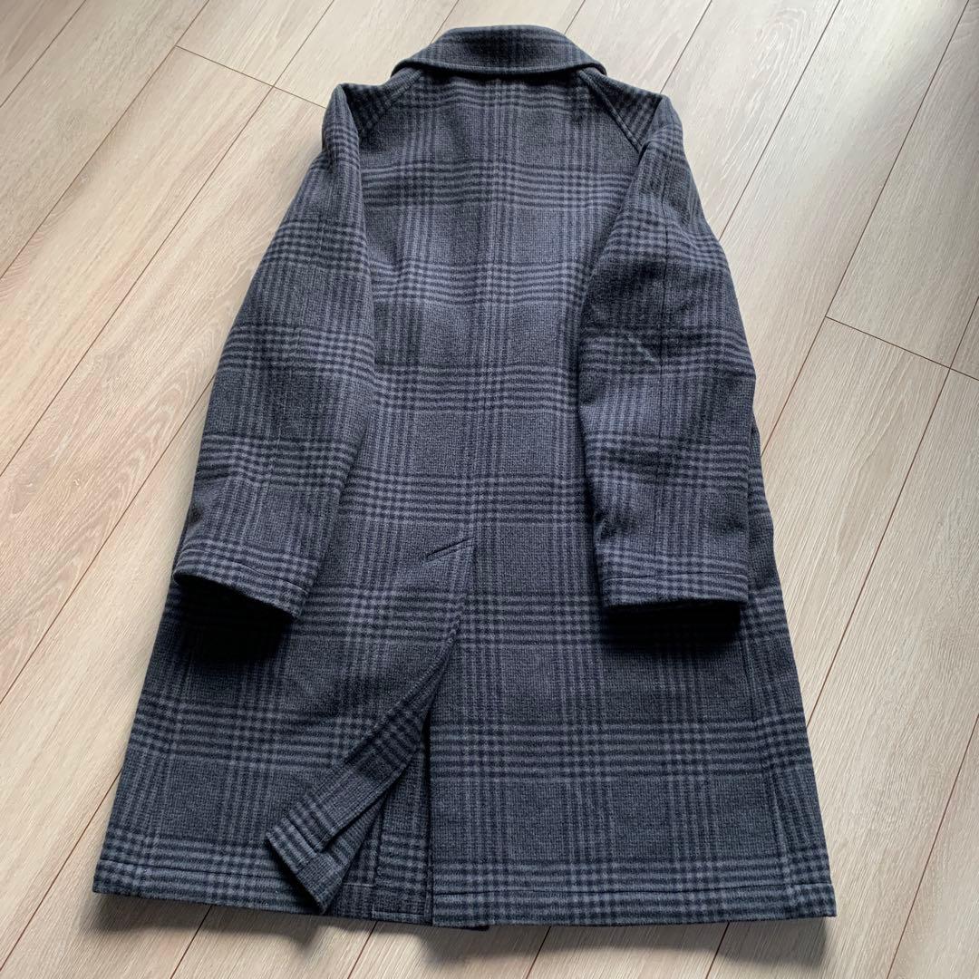 TOMORROWLAND チェスターコート チェック柄 ウール グレー S