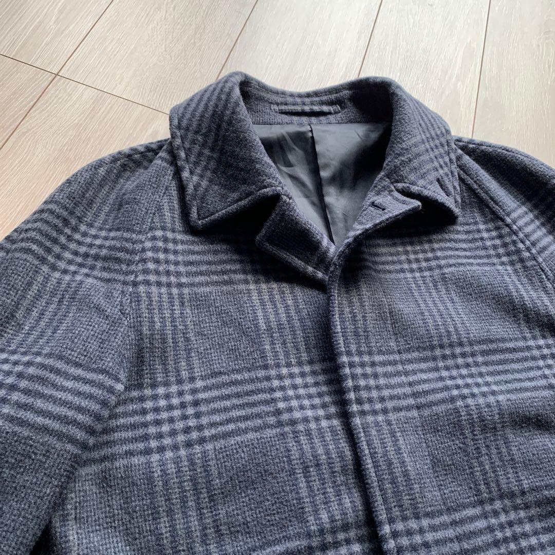 TOMORROWLAND チェスターコート チェック柄 ウール グレー S