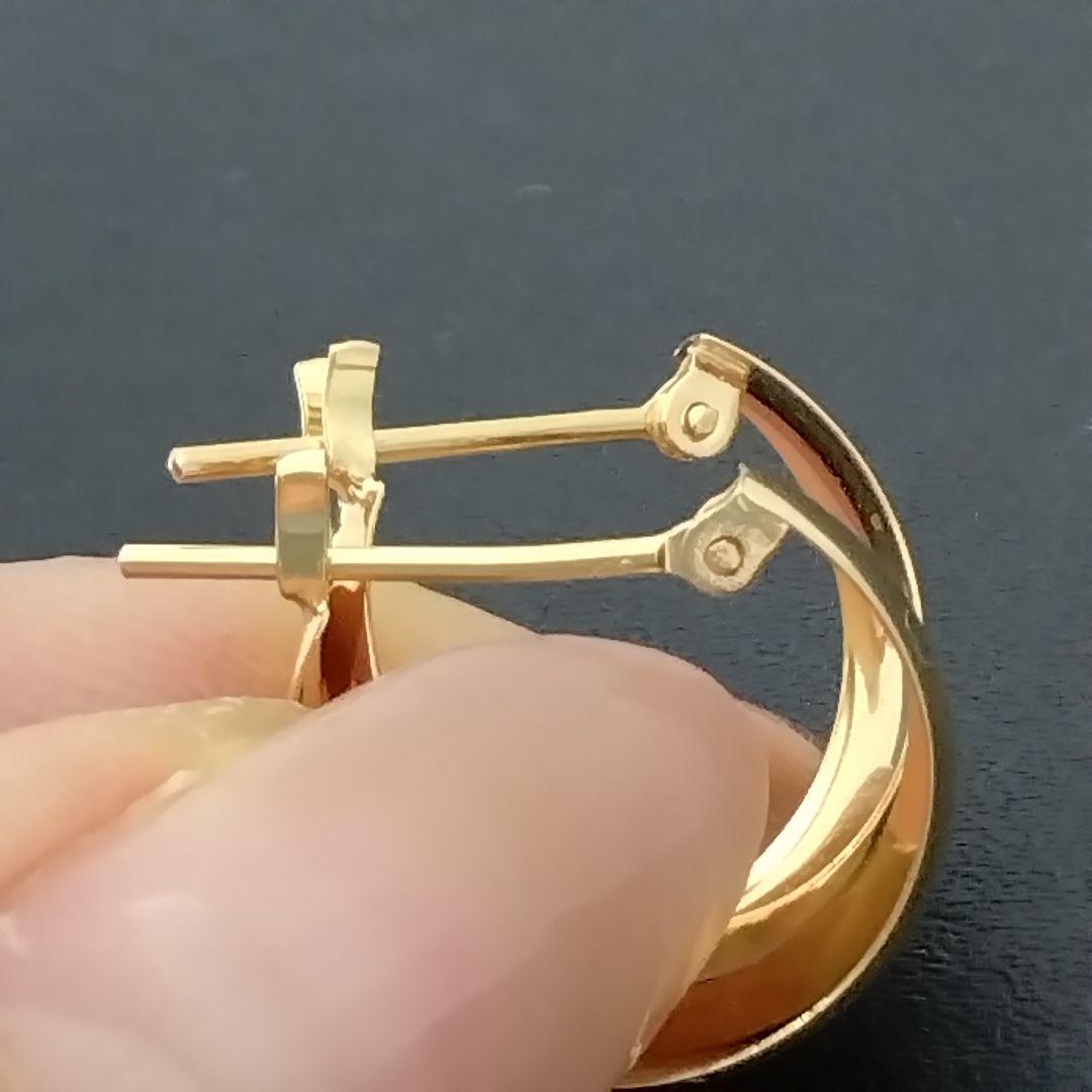 K18✨フープデザインピアス◯シンプル・定番ピアスv(o´ з｀o)♪地金