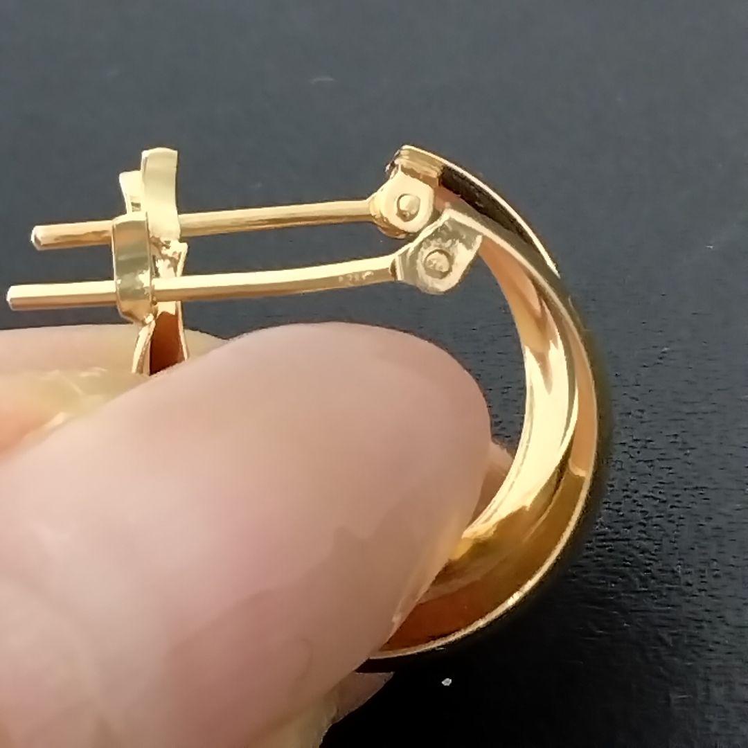 K18✨フープデザインピアス◯シンプル・定番ピアスv(o´ з｀o)♪地金