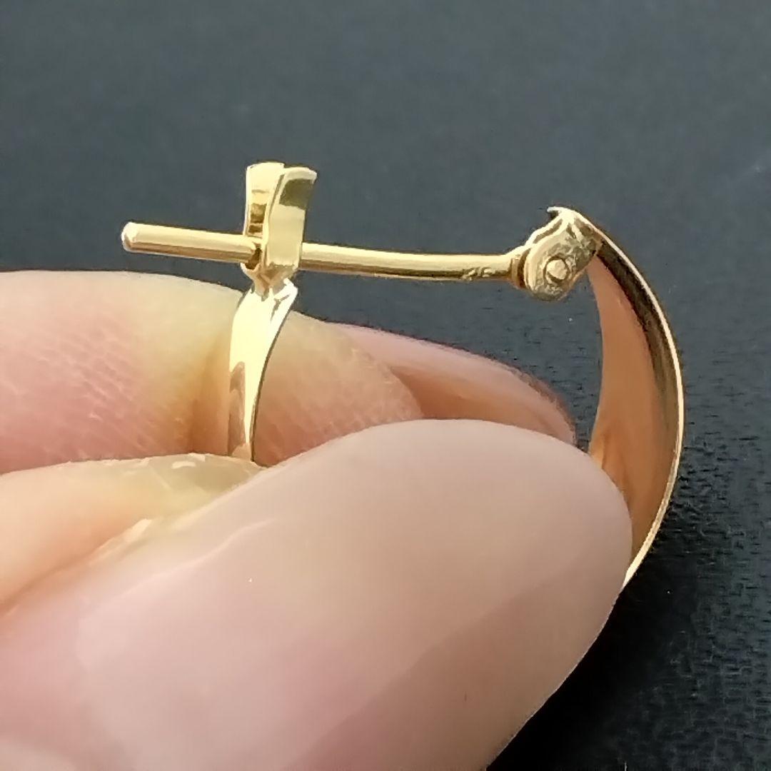 K18✨フープデザインピアス◯シンプル・定番ピアスv(o´ з｀o)♪地金