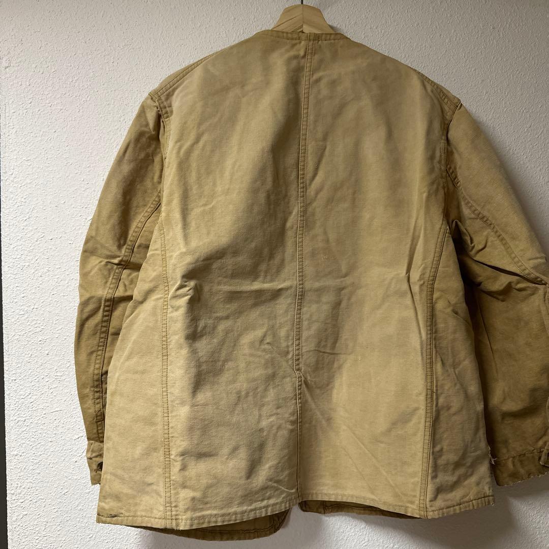 ハンティングジャケット ノーカラー ビンテージ