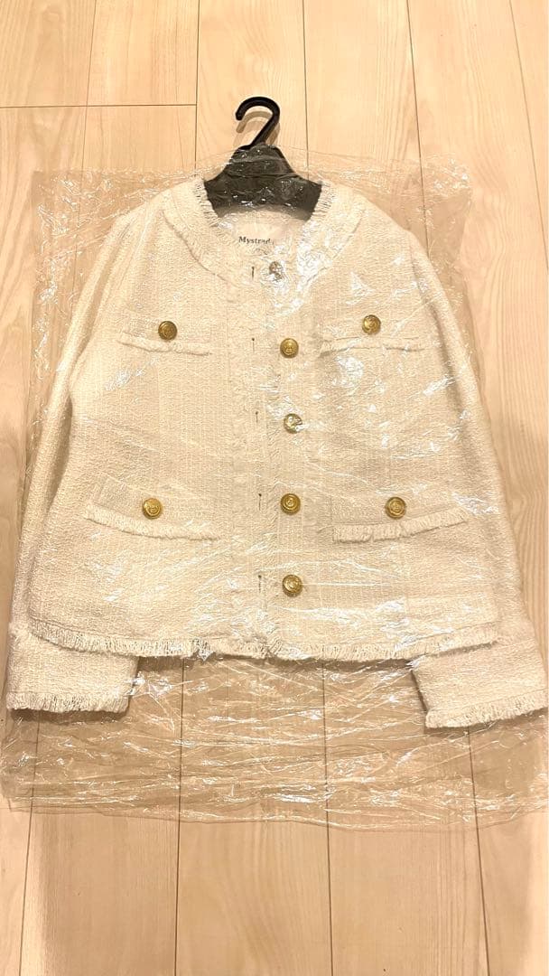 新品タグ付きマイストラーダ ツイードミドルジャケット
