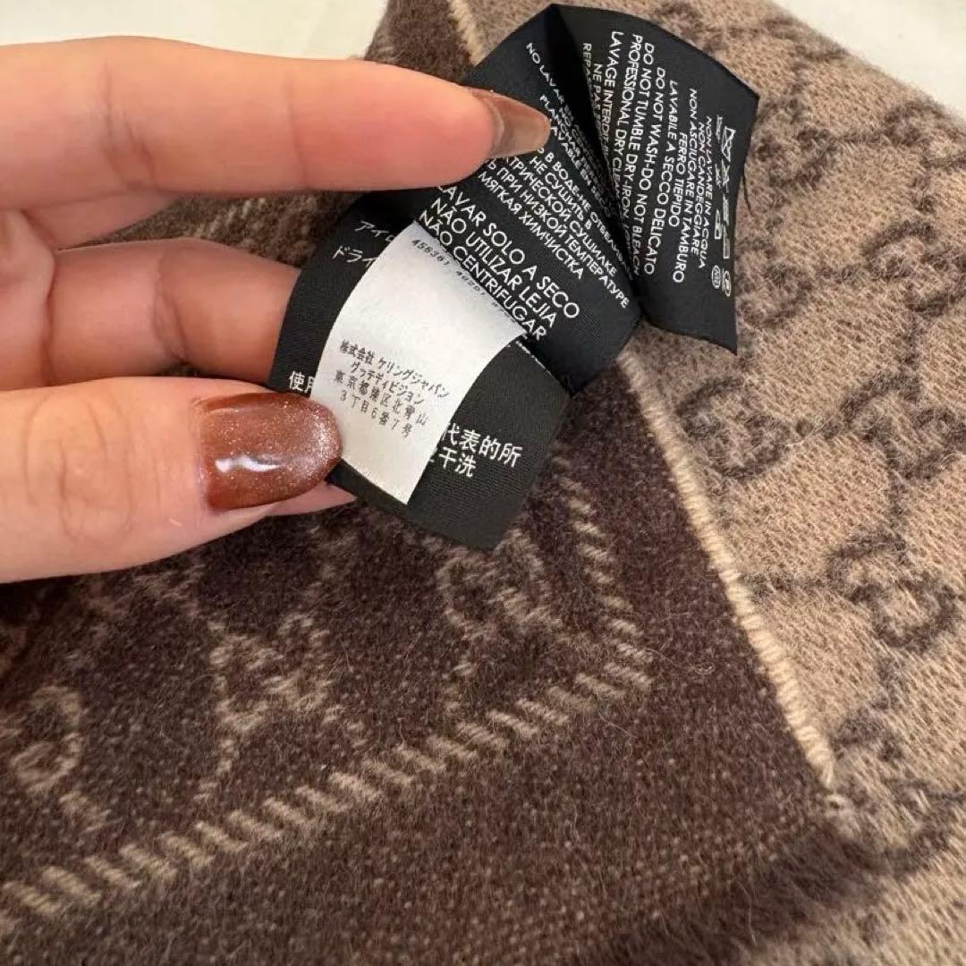 即発送　Gucci GGパターン マフラー ブラウン