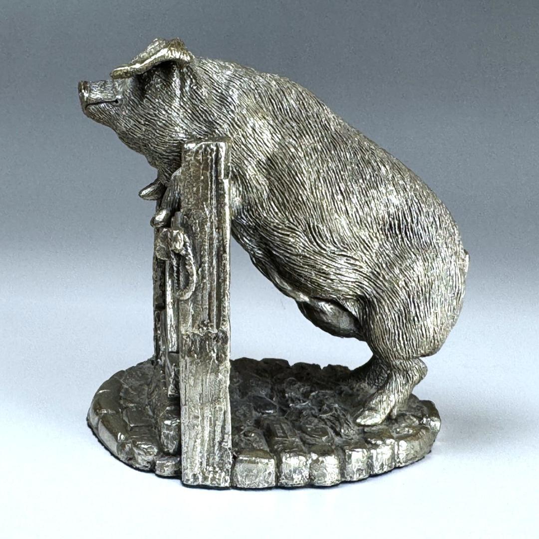 カントリーアーティスト スターリングシルバー 豚 201g 英国 オブジェ ブタ