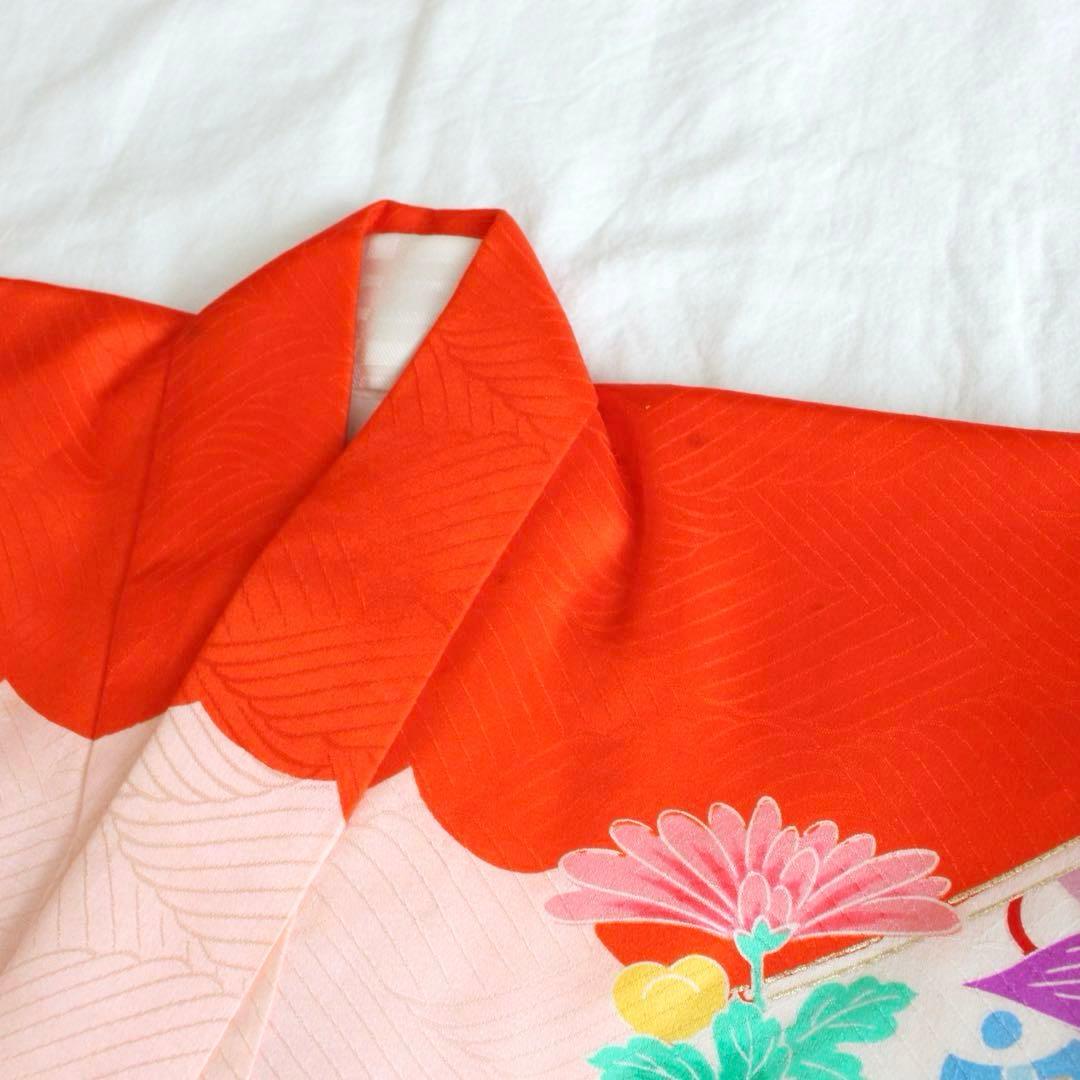 七五三 3歳 女の子 子供 正絹 着物 被布 セット