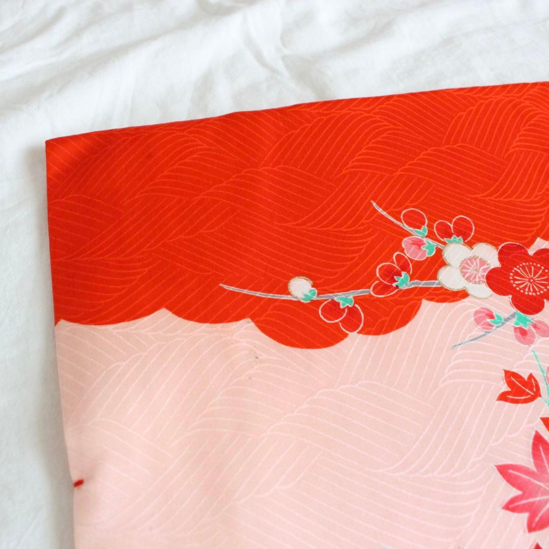 七五三 3歳 女の子 子供 正絹 着物 被布 セット