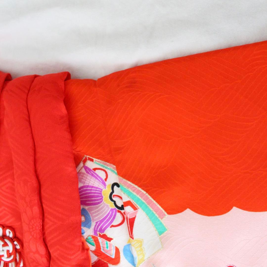 七五三 3歳 女の子 子供 正絹 着物 被布 セット