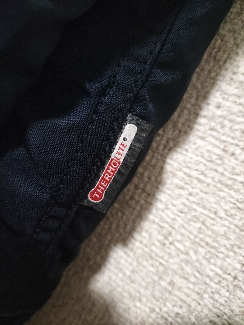 ALPHA IND フード付きMA-1ジャケット ネイビー