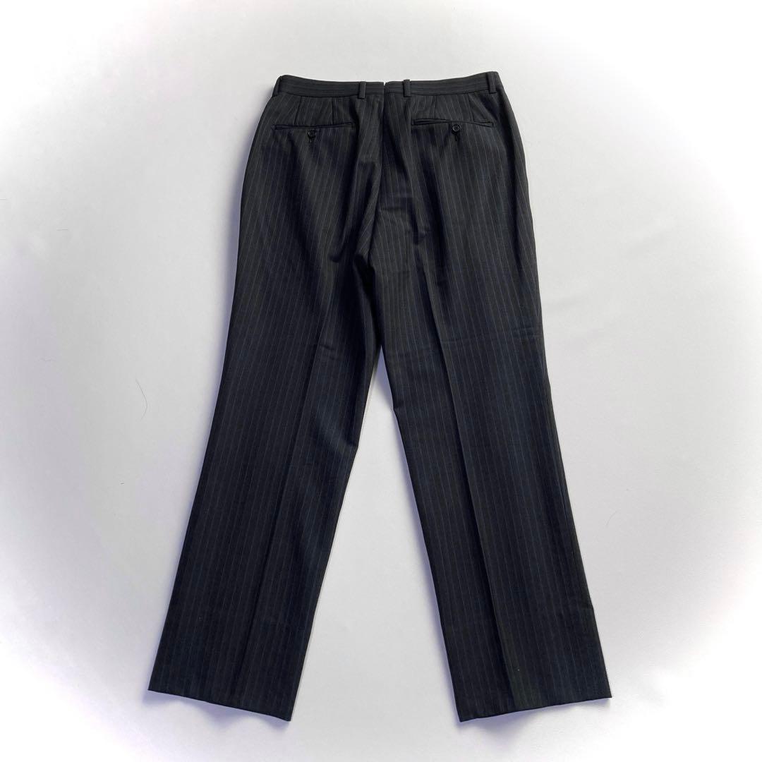 極上 リングジャケット スーツセットアップ ストライプ グレー系 46 M