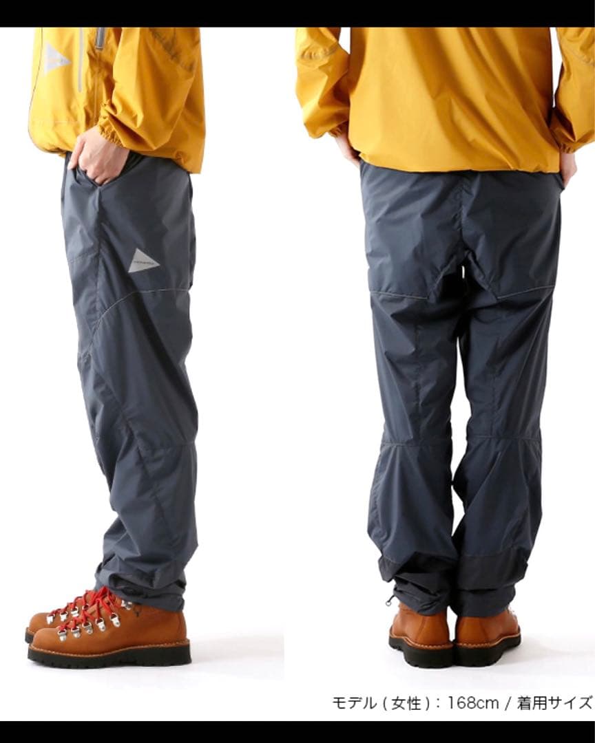 【完売】and wander アンドワンダー Wウィーブウィンディパンツ