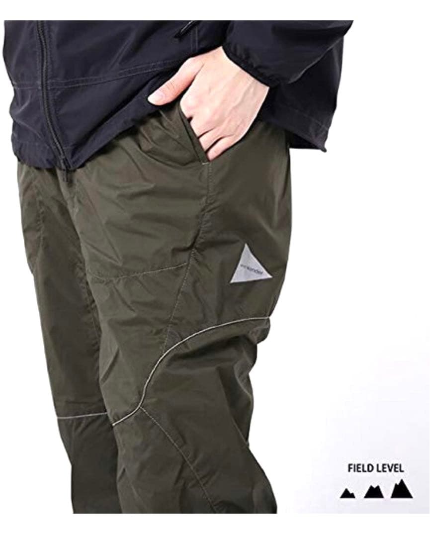 【完売】and wander アンドワンダー Wウィーブウィンディパンツ