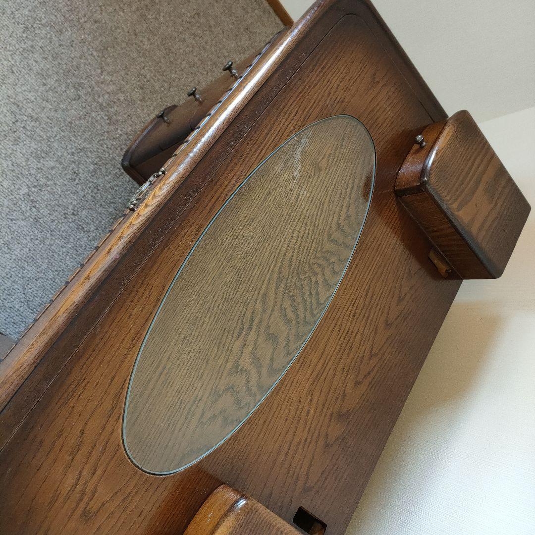 クラシック木製文机と椅子セット