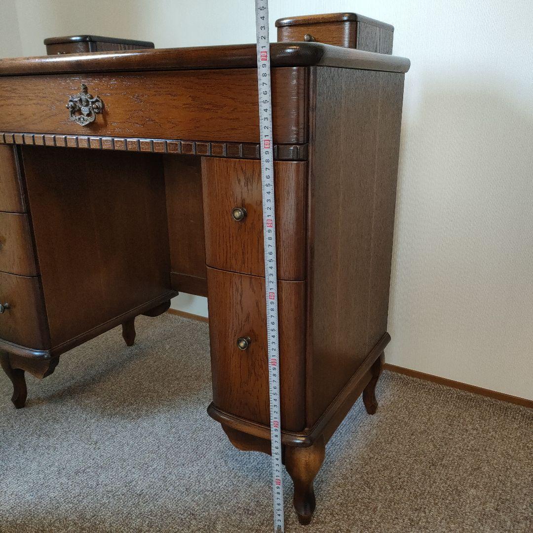 クラシック木製文机と椅子セット