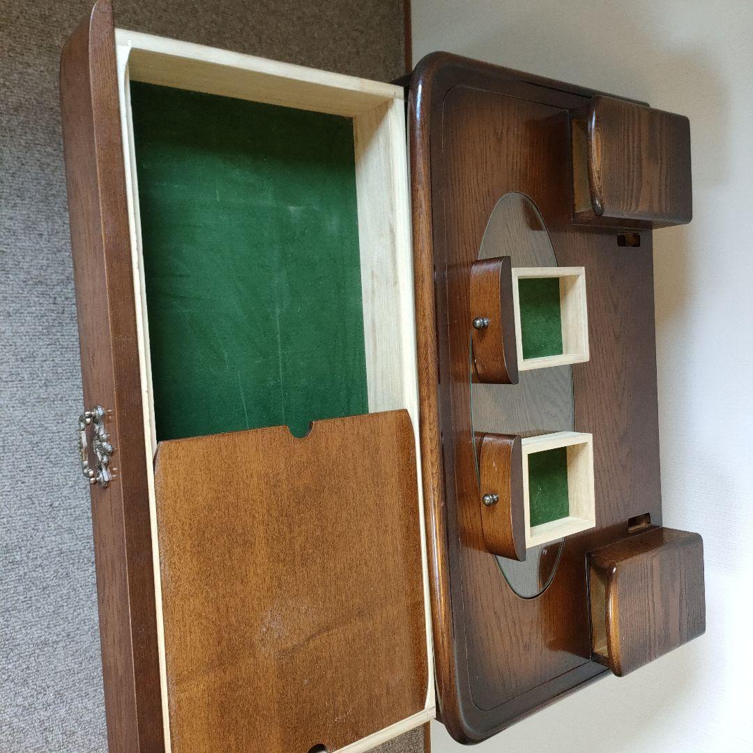 クラシック木製文机と椅子セット