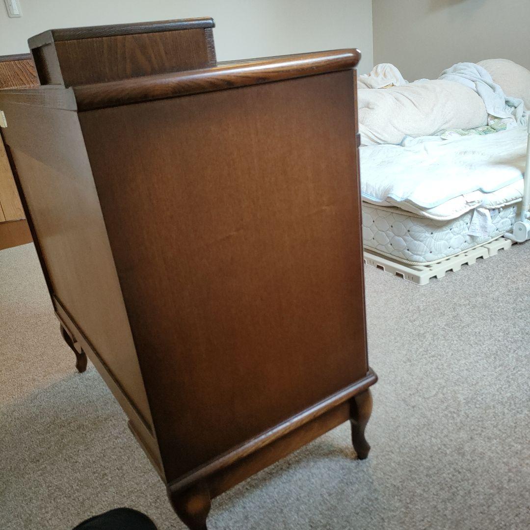 クラシック木製文机と椅子セット