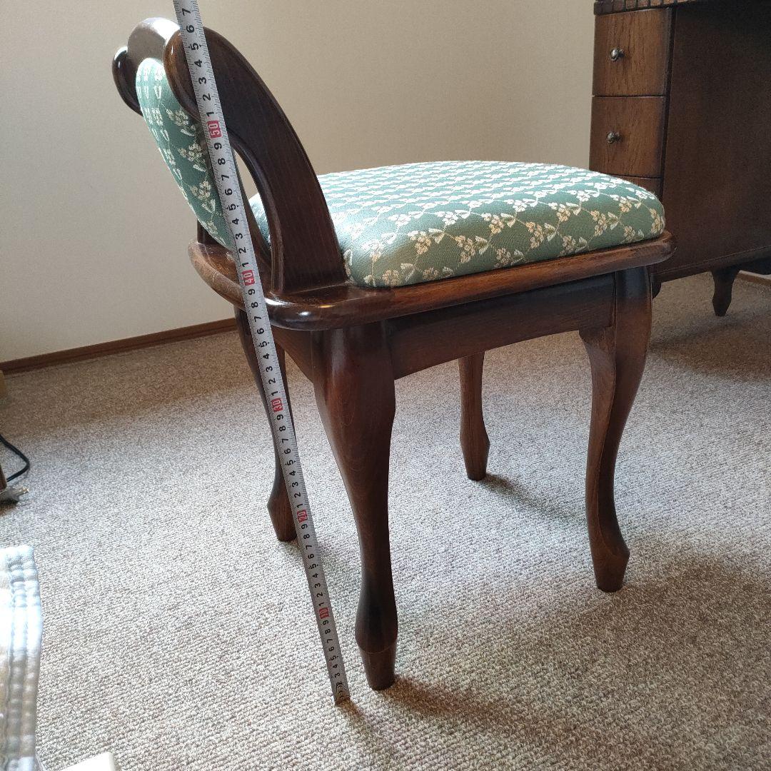 クラシック木製文机と椅子セット