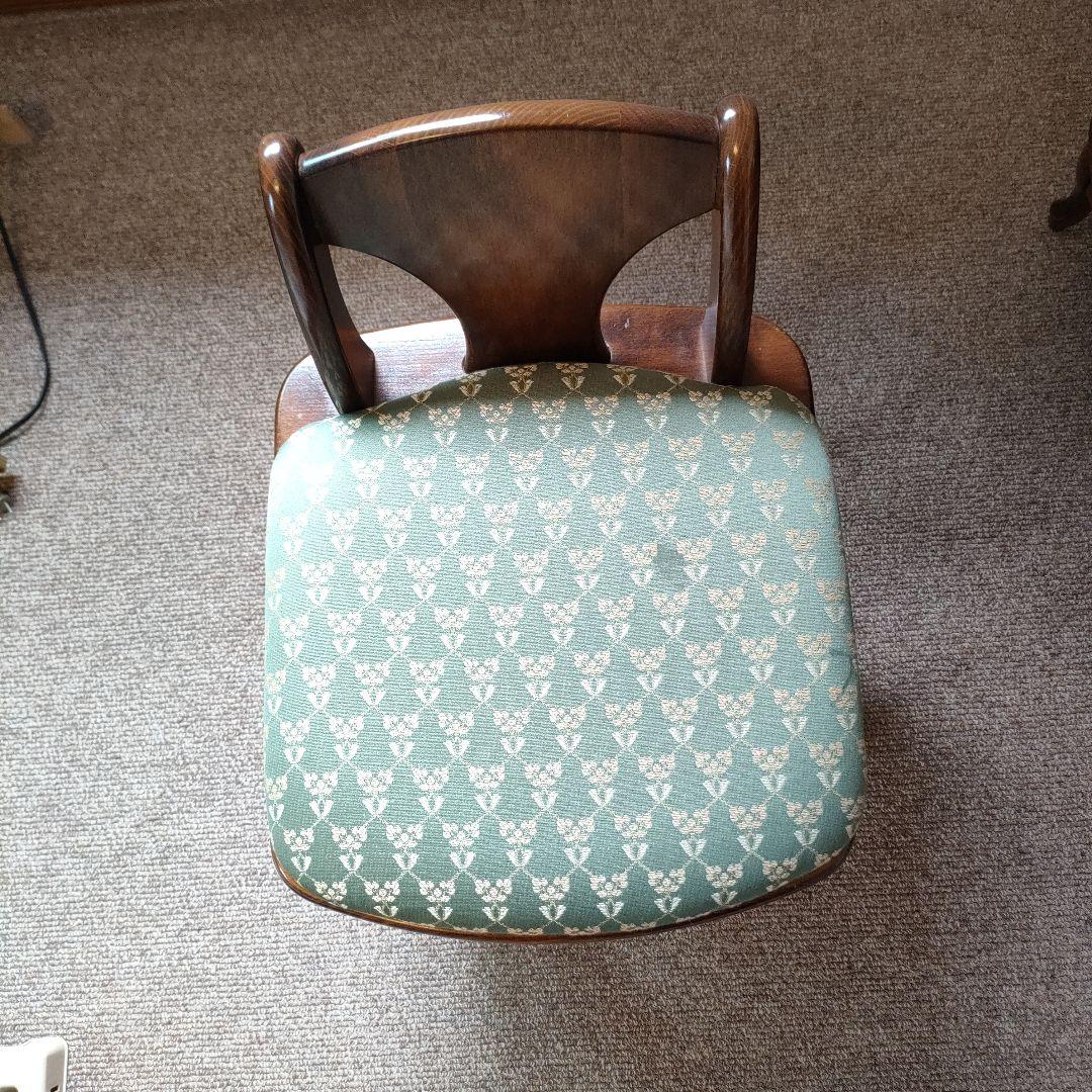 クラシック木製文机と椅子セット