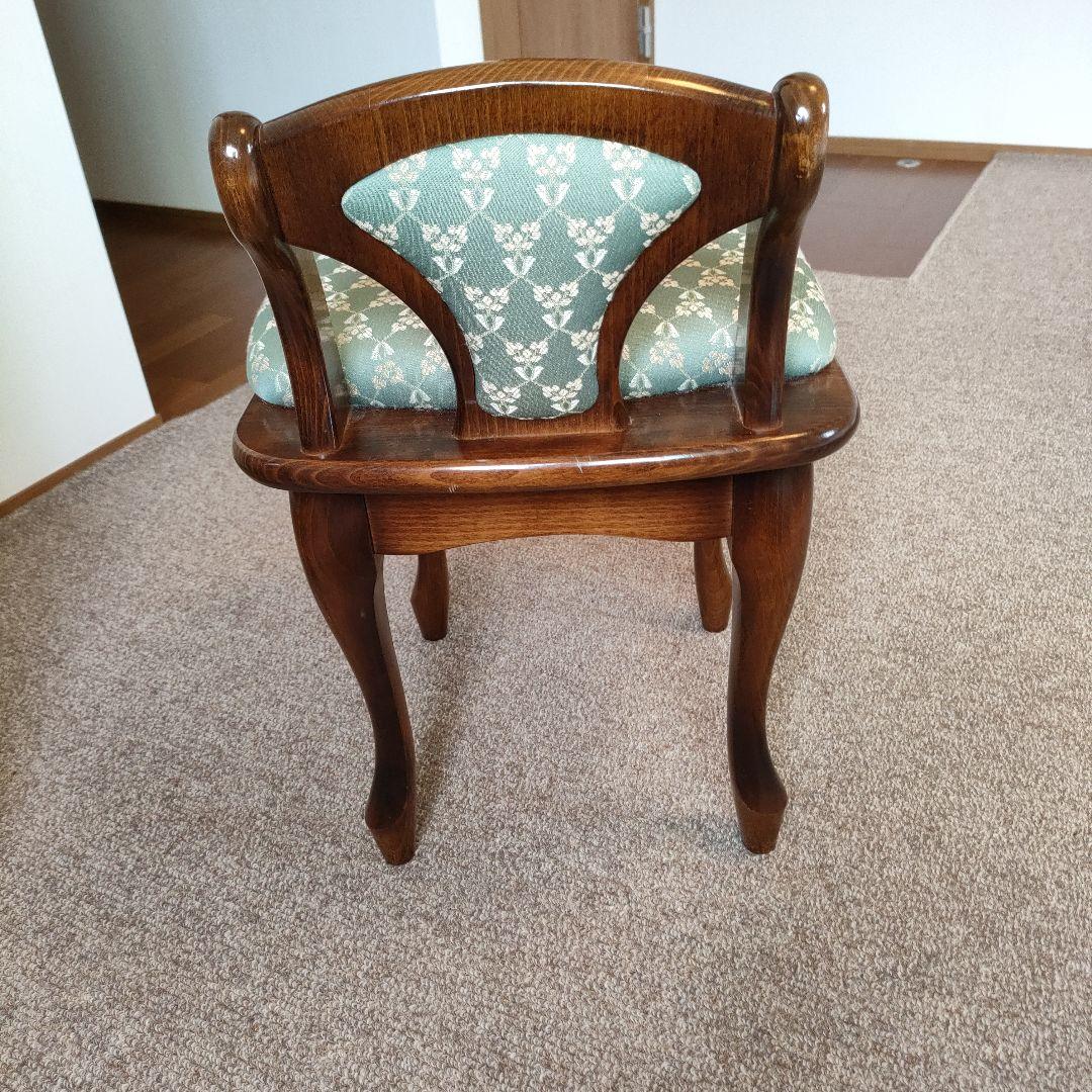 クラシック木製文机と椅子セット