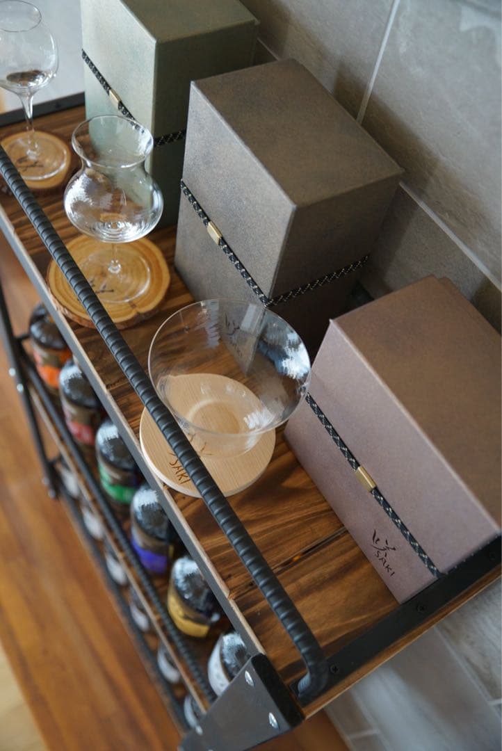 ウィスキーラック　男前インテリア　棚　ハンドメイド　お酒　ウィスキー