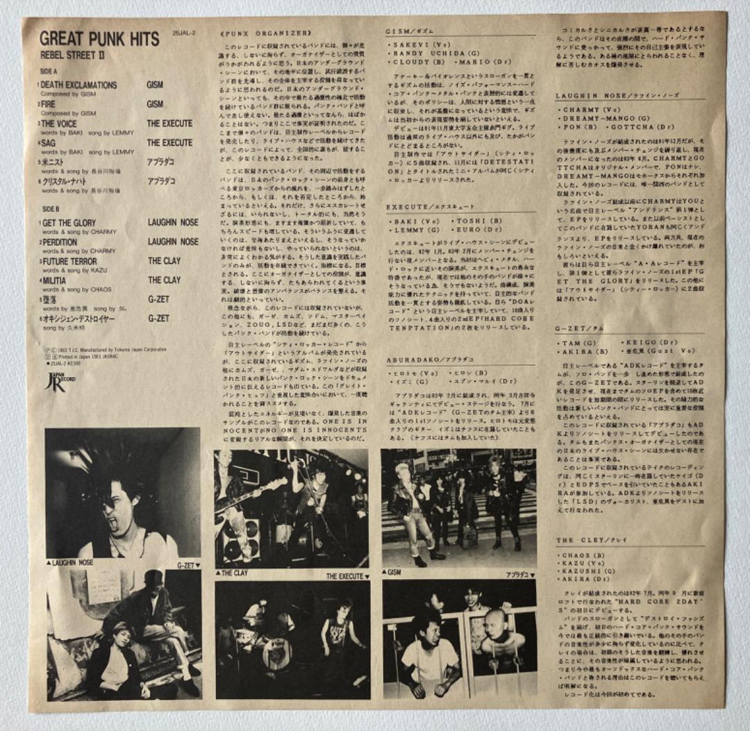 GREAT PUNK HITS LPレコード