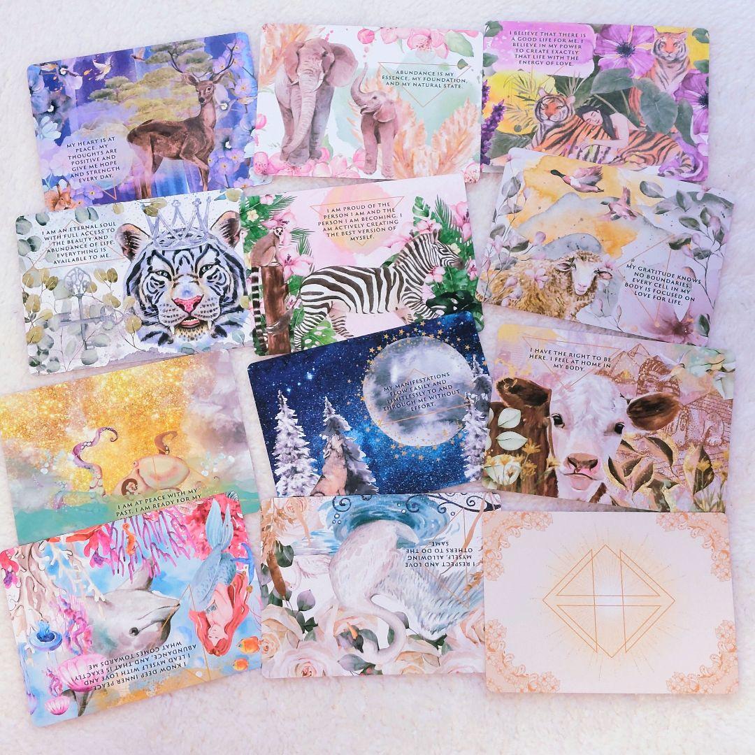 新品 ピンクエッジ♡アニマルオーラ錬金術 オラクルカード 全47枚