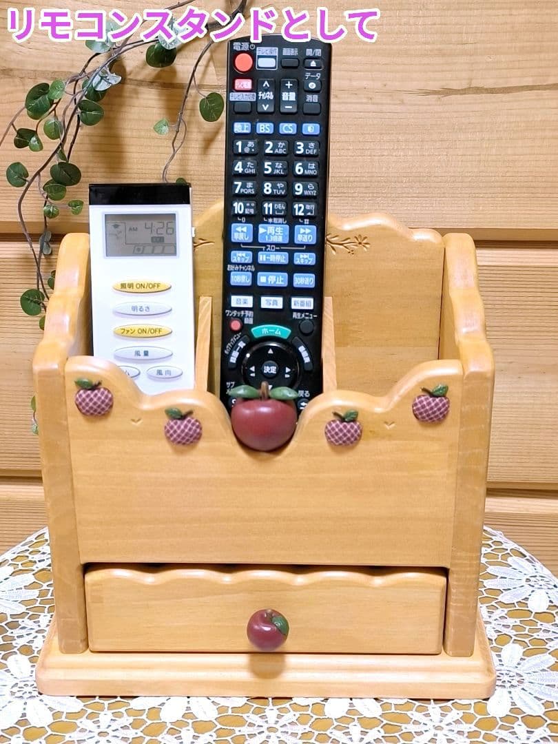 ⭐️アメリカンカントリー雑貨❤️ぷっくりෆりんごෆの多目的スタンド★引き出し付き