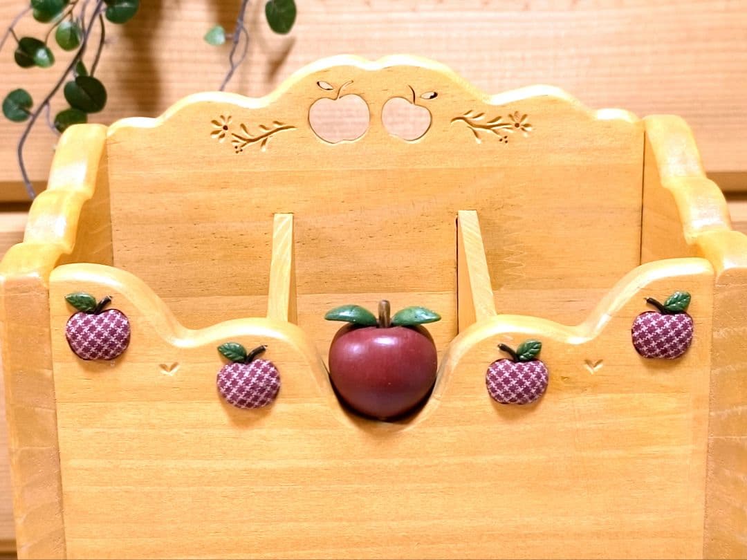 ⭐️アメリカンカントリー雑貨❤️ぷっくりෆりんごෆの多目的スタンド★引き出し付き