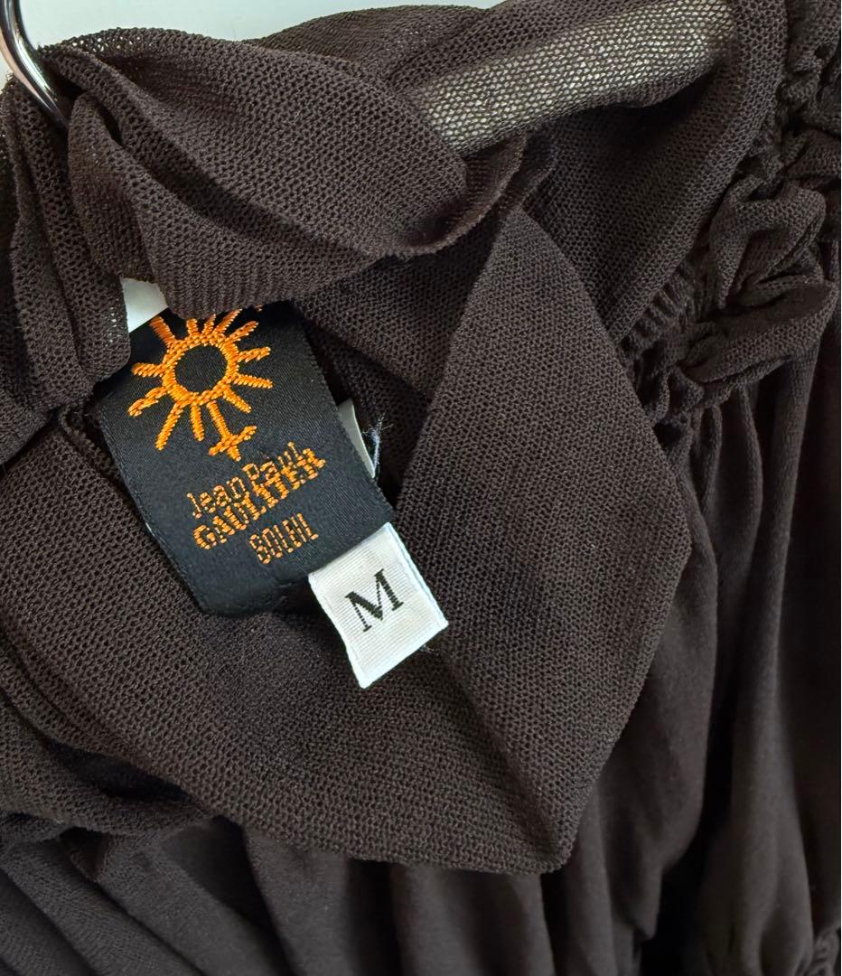 美品 Jean Paul GAULTIER パワーネットトップス ブラウン