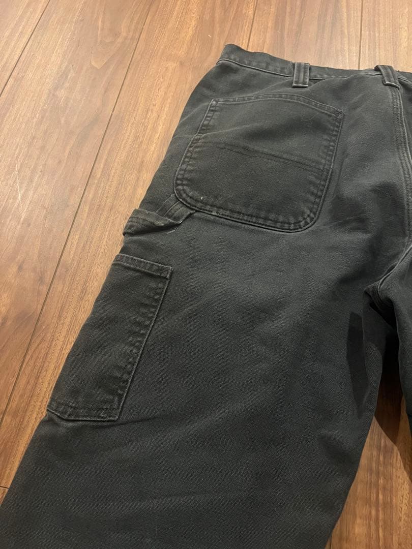 【雰囲気抜群】極上フェード！カーハート ダブルニー ブラック ヴィンテージ