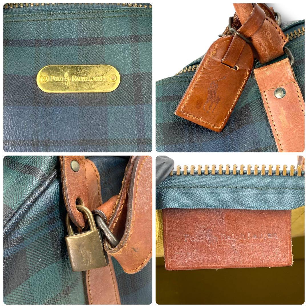 Vintage Polo Ralph Lauren チェック柄 ボストンバッグ