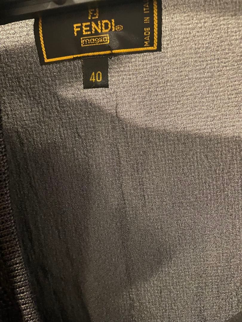 FENDI製の100%リネン素材ロングワンピース 40 ペチコート付き