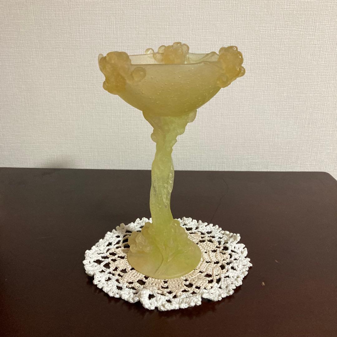 【ドーム（Daum）】高脚 ガラス/ボウル「ミモザ」シリーズ コンポート