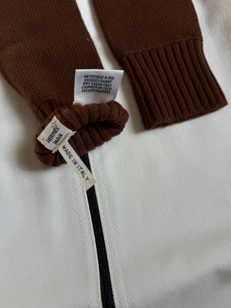 【未使用品】HERMESカシミヤ　ウールロンググローブ ブラウン