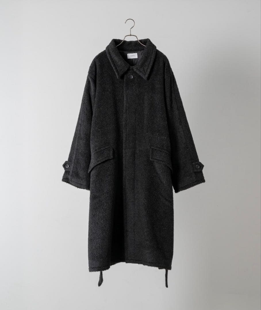 soerte ウールブレンドシャギーオーバーコート　3