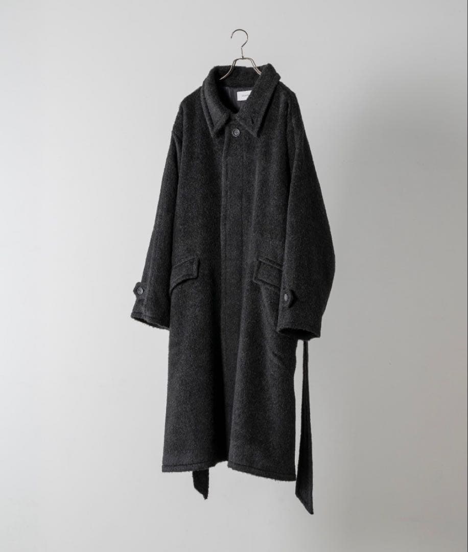 soerte ウールブレンドシャギーオーバーコート　3