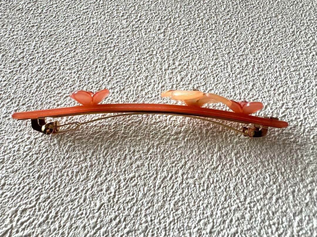 アレクサンドルドゥパリ フラワーデザイン バレッタ　ピンク