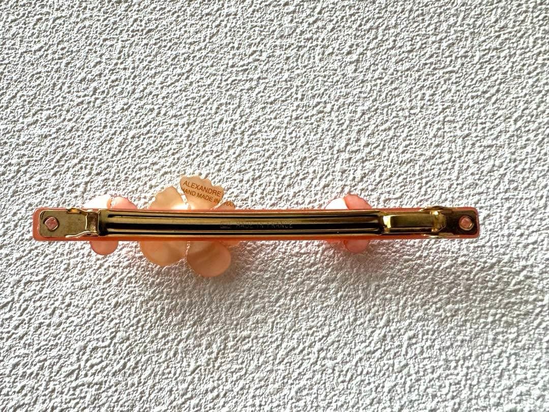 アレクサンドルドゥパリ フラワーデザイン バレッタ　ピンク