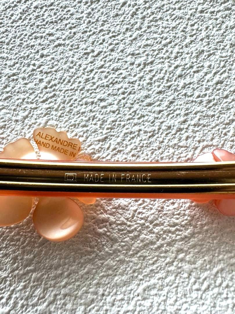 アレクサンドルドゥパリ フラワーデザイン バレッタ　ピンク