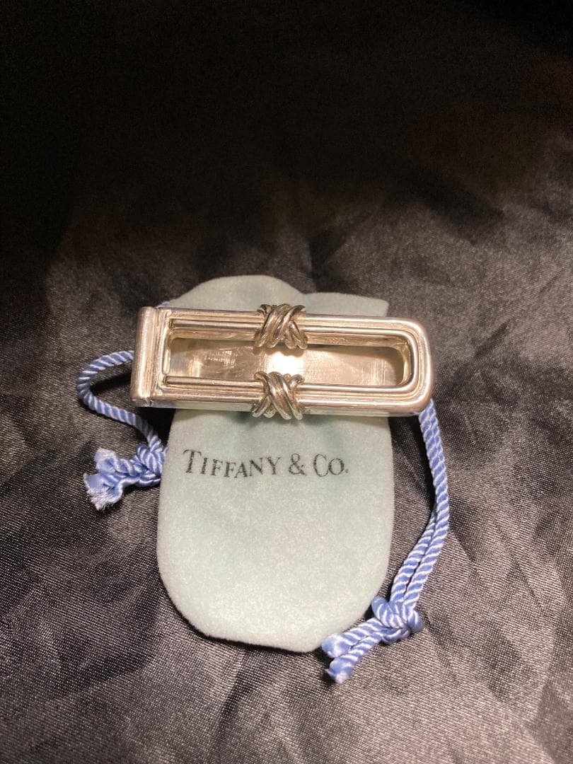 美品 ティファニー マネークリップ ダブル シグネチャー SV925 1992