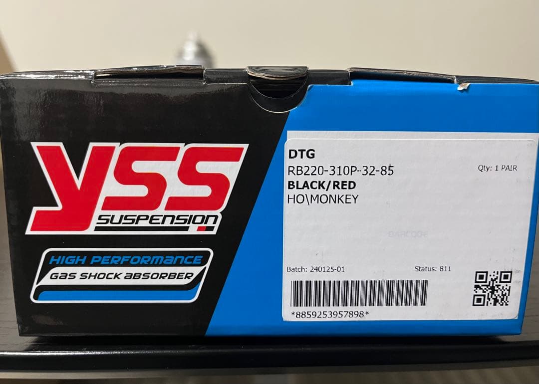 モンキー125 YSS DTG リアサスペンション 310mm 1回使用　美品