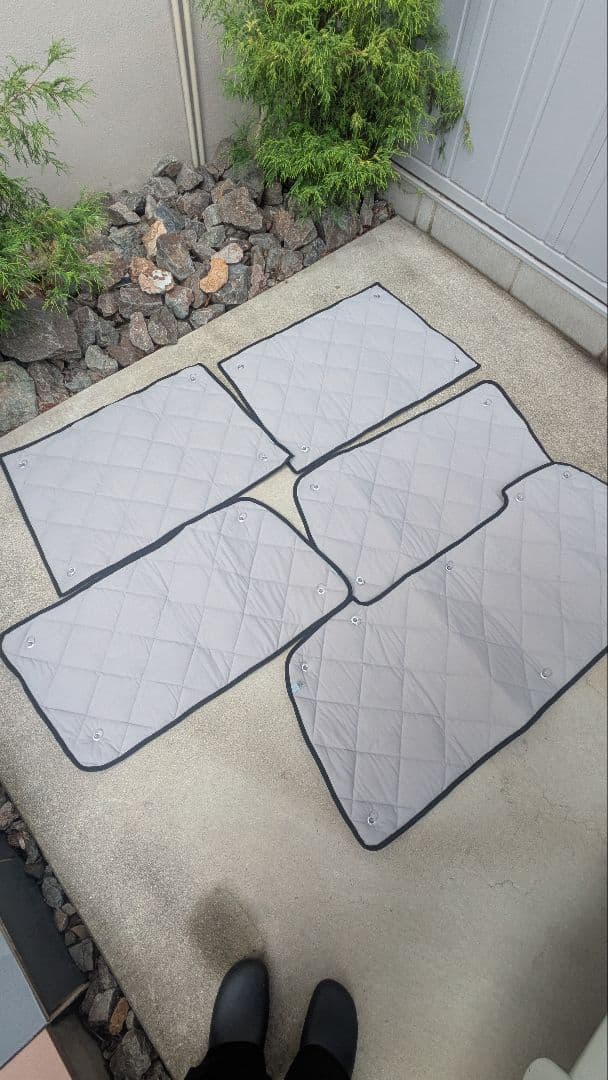 ランドクルーザー 80系 マルチシェード・ブラッキー/グレー リア　5枚セット